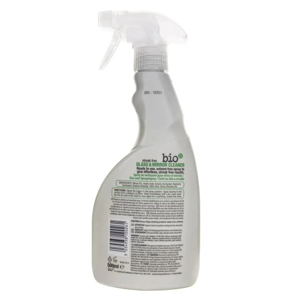 Bio-D Nettoyant pour vitres et miroirs (500 ml)