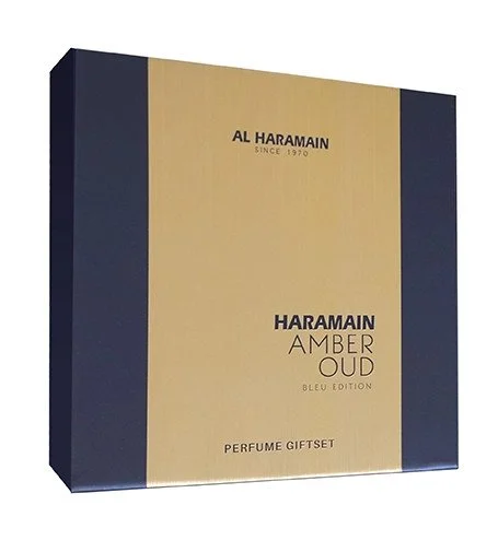 Amber Oud Bleu Edition coffret cadeau unisexe eau de parfum 75 ml + eau de parfum 30 ml + déodorant en spray 200 ml