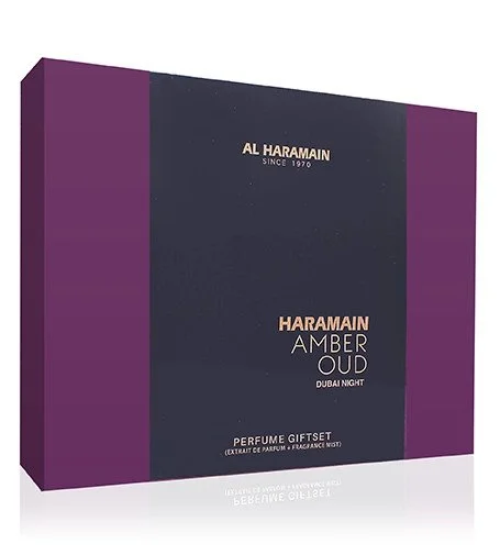 Amber Oud Dubai Night coffret cadeau unisexe extrait de parfum 75 ml + extrait de parfum 30 ml + brume corporelle 200 ml
