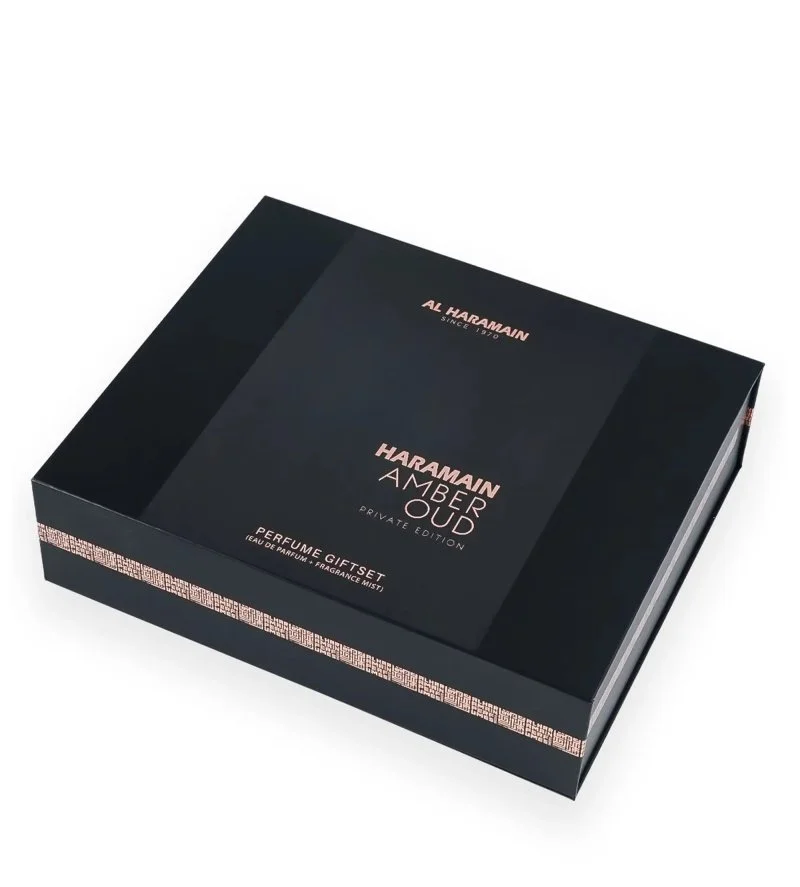 Amber Oud Private Edition coffret cadeau unisexe eau de parfum 75 ml + eau de parfum 30 ml + brume corporelle 200 ml