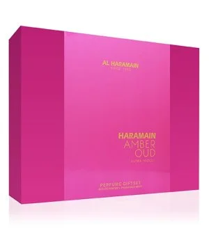 Al Haramain Amber Oud Ultra Violet coffret cadeau pour femme eau de parfum 75 ml + eau de parfum 30 ml + brume corporelle