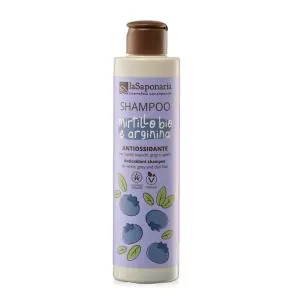 laSaponaria Shampooing antioxydant pour cheveux gris à la myrtille BIO et à l'arginine 200 ml