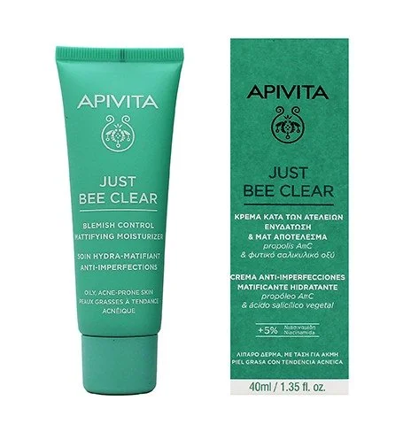 Just Bee Clear Blemish Control Mattifying Moisturizer crème hydratante matifiante pour le visage à la niacinamide 40 ml