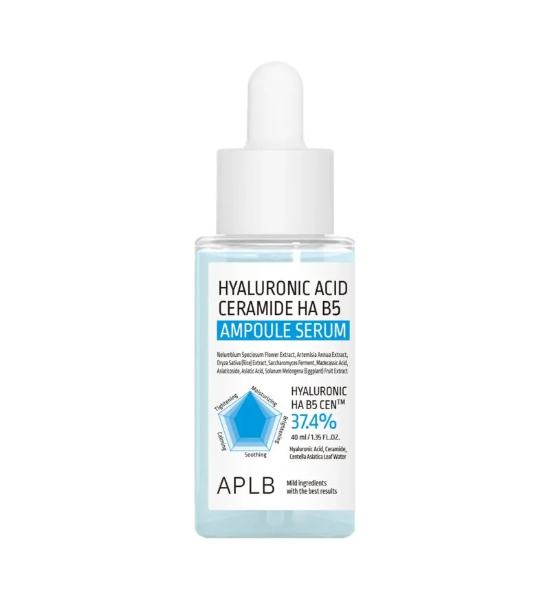 Sérum ampoule hydratant à l'acide hyaluronique, aux céramides et à la vitamine B5 40 ml