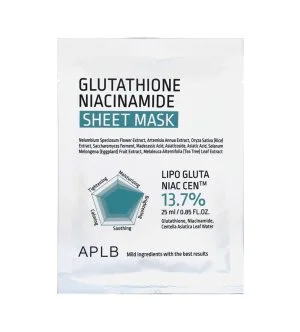 APLB Glutathione Niacinamide Masque en tissu hydratant et illuminant