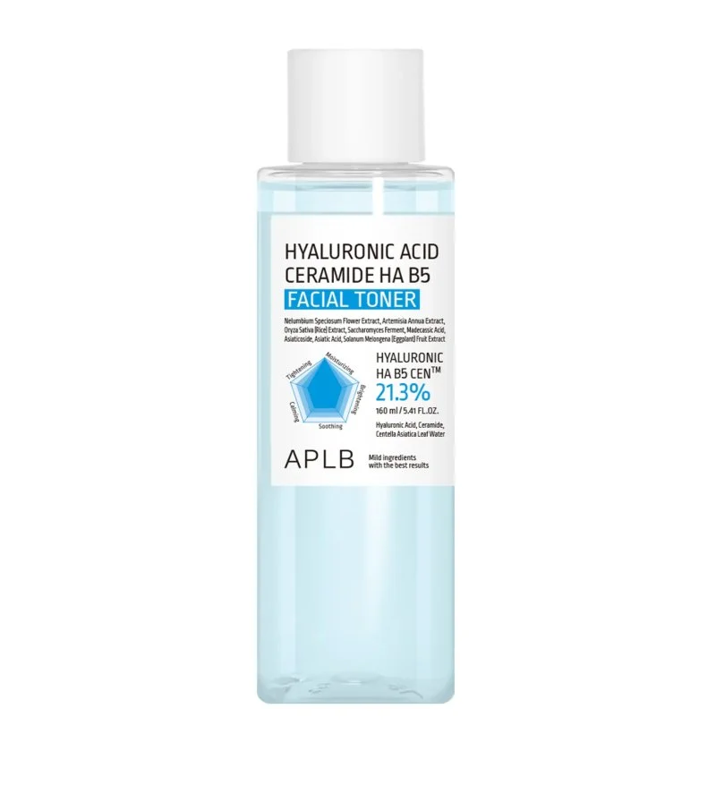 Lotion tonique pour le visage à l’acide hyaluronique, aux céramides et à la vitamine B5, hydratante et nourrissante 160 ml