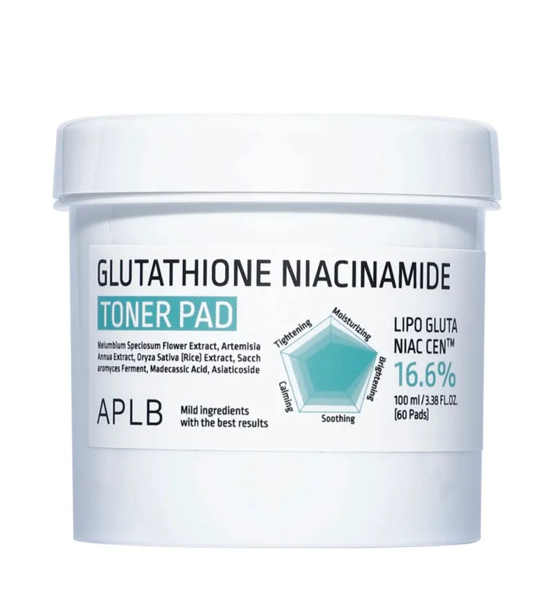 Glutathione Niacinamide Toner Pad tampons toniques hydratants et illuminants 60 pièces 100 ml