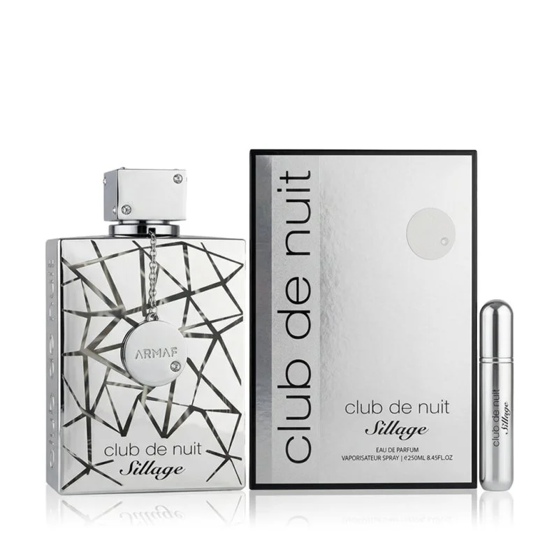 Club de Nuit Sillage 250 ml + atomiseur de poche rechargeable eau de parfum unisexe 5 ml