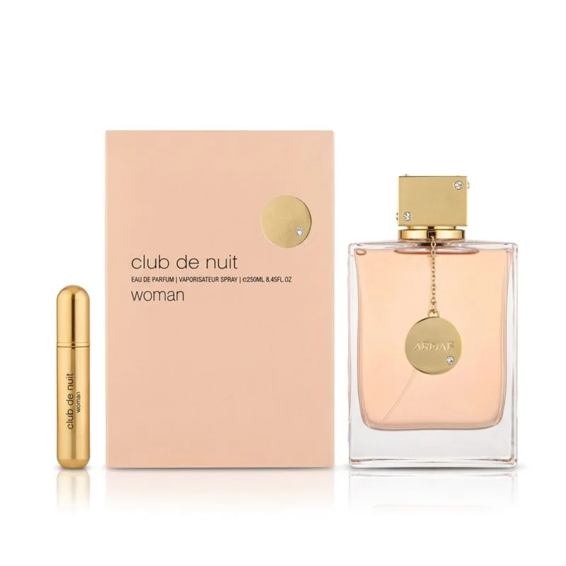 Club de Nuit Woman 250 ml + atomiseur de poche rechargeable eau de parfum pour femme 5 ml