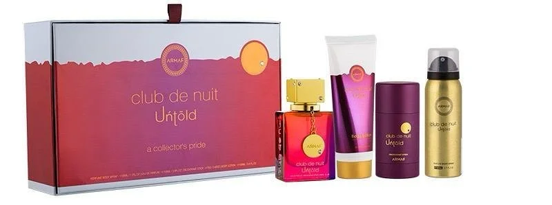 Club de Nuit Untold Coffret - Eau de Parfum 105 ml + brume pour le corps 50 ml + stick déodorant 75 g + lotion pour le corps 100 ml