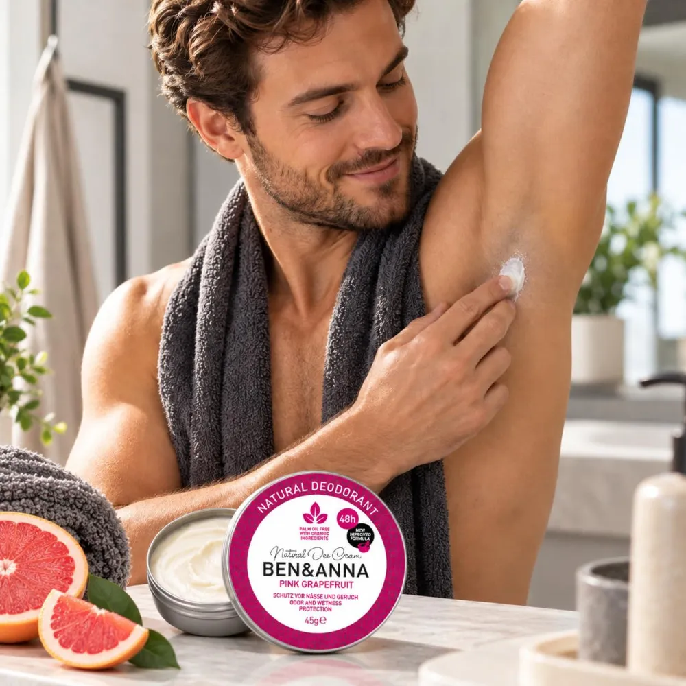 Ben & Anna Déodorant crème au pamplemousse rose (45 g)