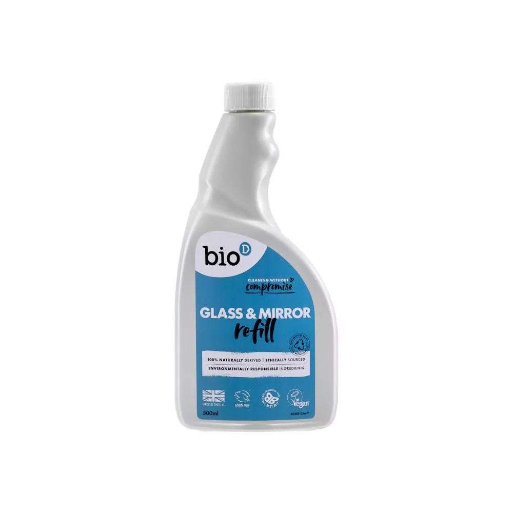 Bio-D Nettoyant pour vitres et miroirs - recharge (500 ml)