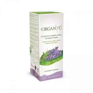 Organyc Gel douche bio pour peaux sensibles et hygiène intime à la lavande, 250 ml