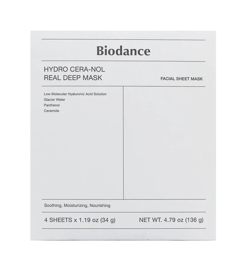 Hydro Cera-Nol Real Deep Mask masque en hydrogel hydratant pour le visage 4 x 34 g