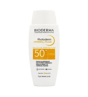 Bioderma Photoderm Mineral Fluide fluide solaire minéral pour peaux sensibles SPF 50+ 75 g