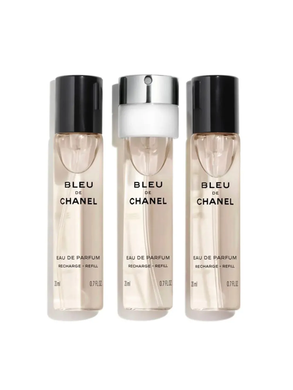 Bleu de Chanel EDP recharge avec vaporisateur 20 ml + recharge EDP 2 x 20 ml M 60 ml