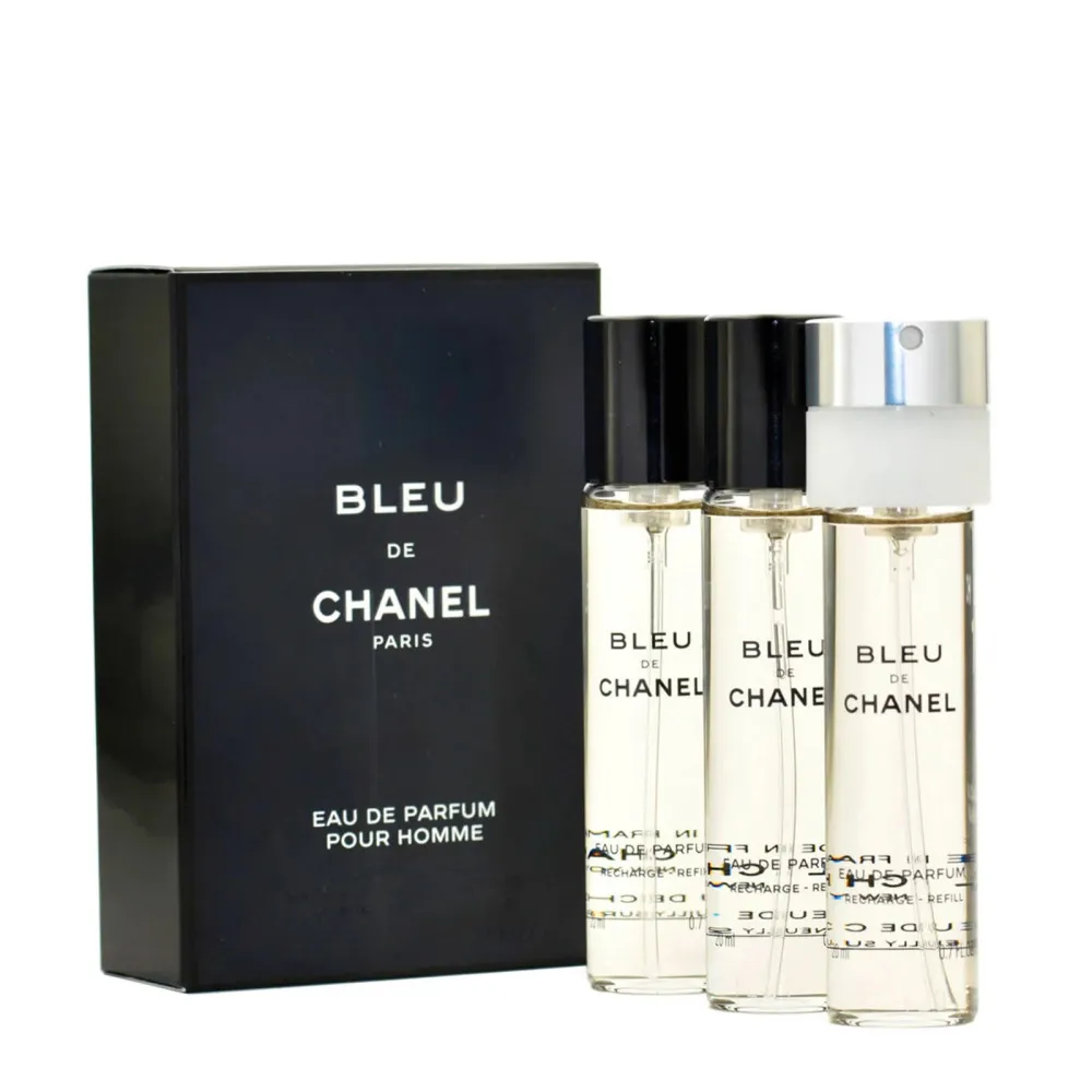 Bleu de Chanel EDP recharge avec vaporisateur 20 ml + recharge EDP 2 x 20 ml M 60 ml