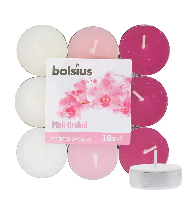 Bougies chauffe-plat parfumées Orchidée 4 h 18 pièces
