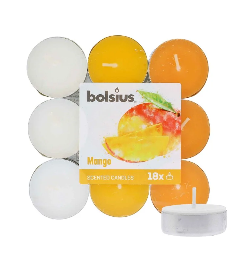 Bougies chauffe-plat parfumées Mangue 4 h 18 pièces