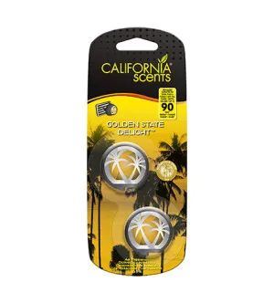 California Scents Mini Diffuser Golden State Delight parfum pour voiture 2 x 3 ml