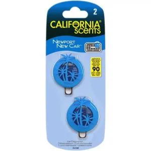 California Scents Mini Diffuser Newport New Car parfum pour voiture 2 x 3 ml