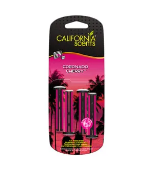 Bâtonnets d'aération California Scents Vent Stick Coronado Cherry parfum pour voiture 4 pièces