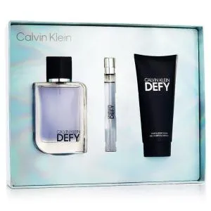 Calvin Klein Defy EDT 100 ml + EDT MINI 10 ml + SG pour le corps et les cheveux 100 ml M