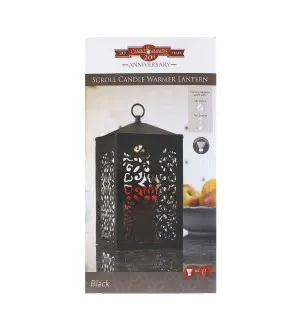 Candle Warmers Scroll lanterne chauffante pour bougies noire