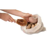 Tierra Verde Brosse à vaisselle et à légumes avec manche - en coco et bois