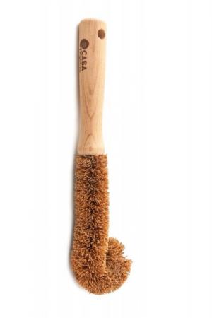 Goupillon à verre et à bouteilles avec manche - en coco et bois