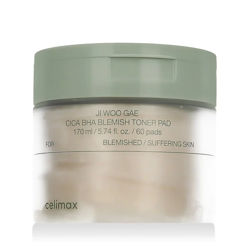 Ji Woo Gae Cica BHA Disques de lotion tonique anti-imperfections 60 pièces