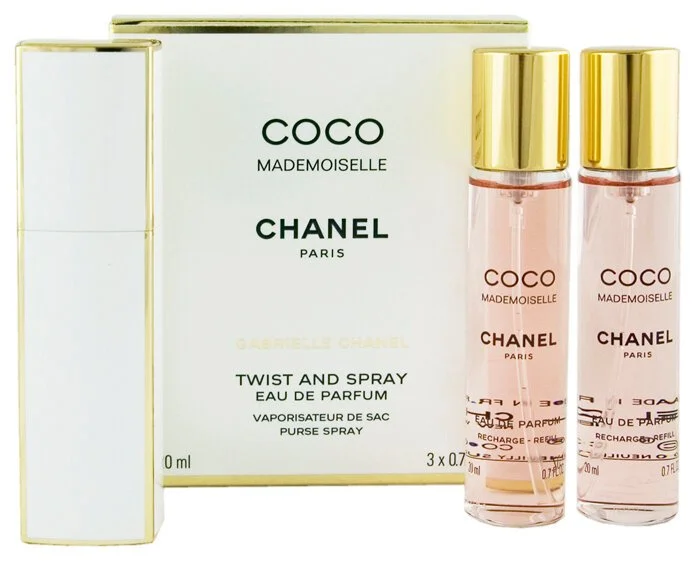 Coco Mademoiselle rechargeable 20 ml + 2 recharges EDP eau de parfum pour femme 2 x 20 ml