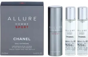 Chanel Allure Homme Sport Eau Extrême eau de toilette 3x20 ml pour hommes flacon rechargeable