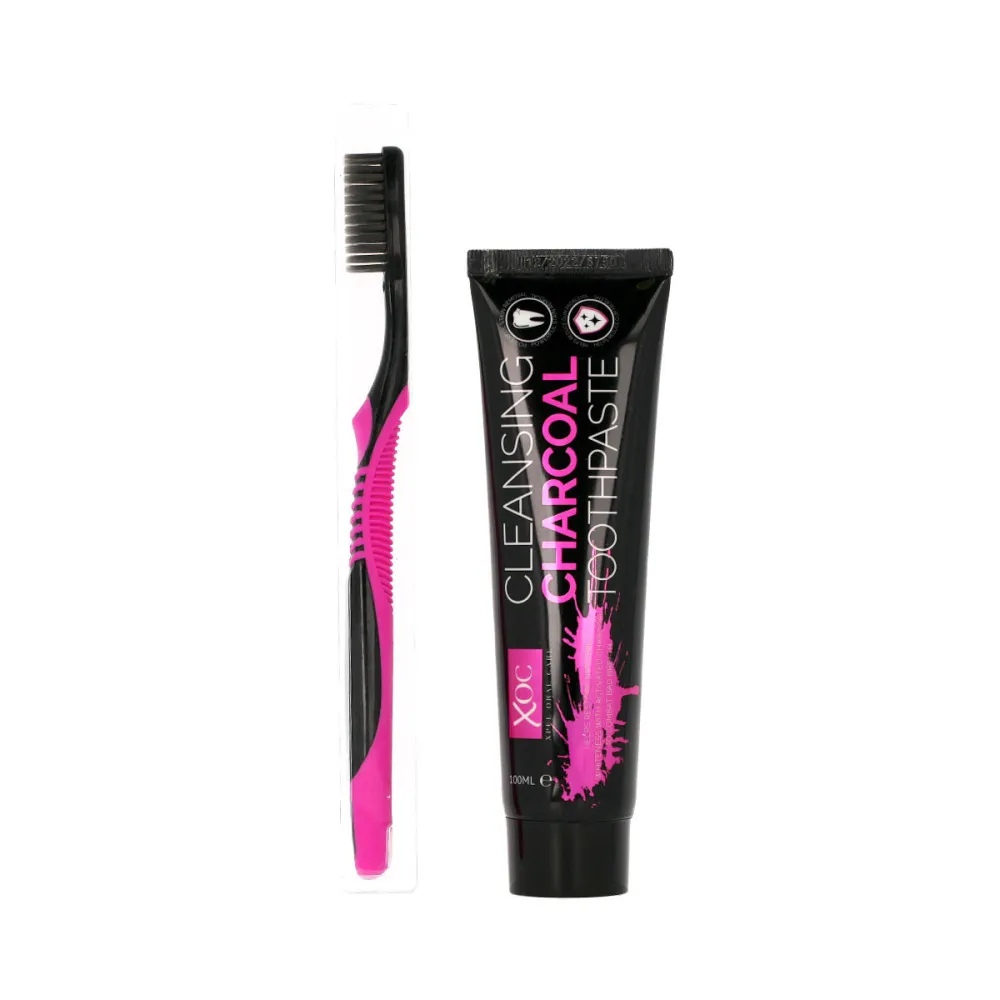 Charcoal dentifrice blanchissant au charbon actif + brosse à dents
