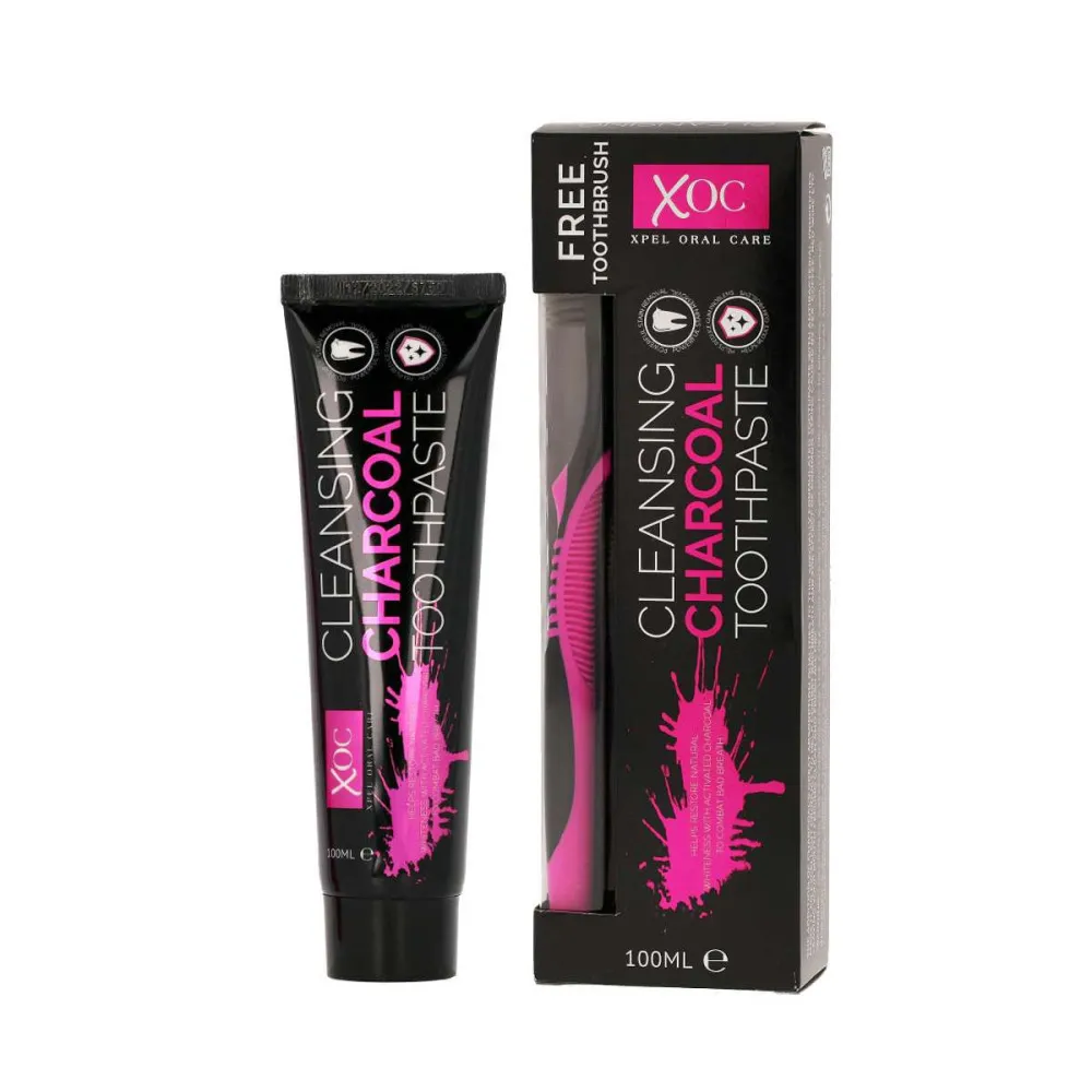 Charcoal dentifrice blanchissant au charbon actif + brosse à dents