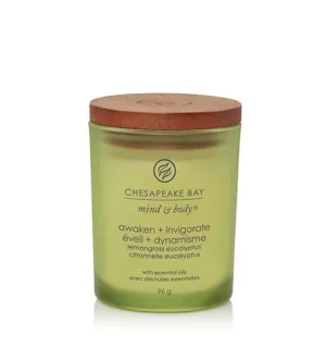 Chesapeake Bay Awaken + Invigorate Lemongrass Eucalyptus bougie parfumée 96 g