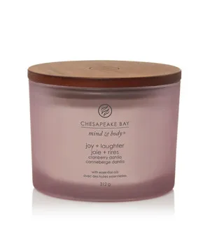 Bougie parfumée Chesapeake Bay Joy + Laughter avec 3 mèches 312 g