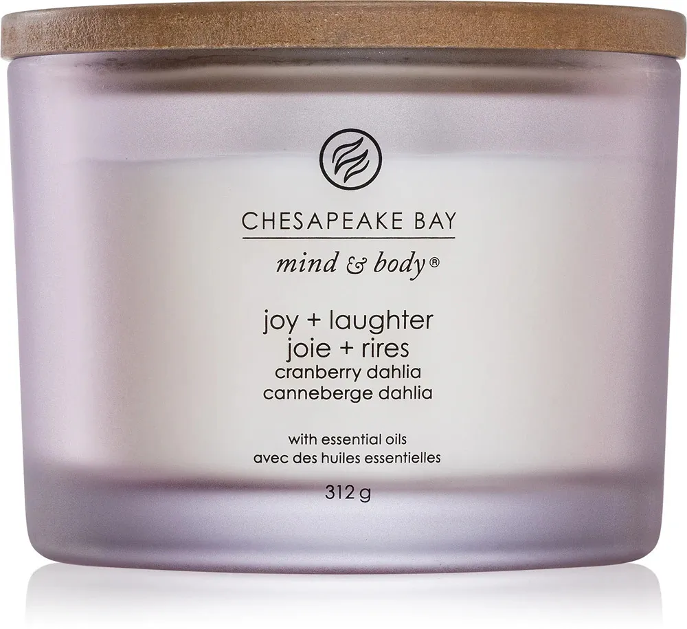 Bougie parfumée Chesapeake Bay Joy + Laughter avec 3 mèches 312 g