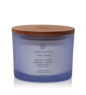 Bougie parfumée Chesapeake Bay Serenity + Calm avec 3 mèches 312 g