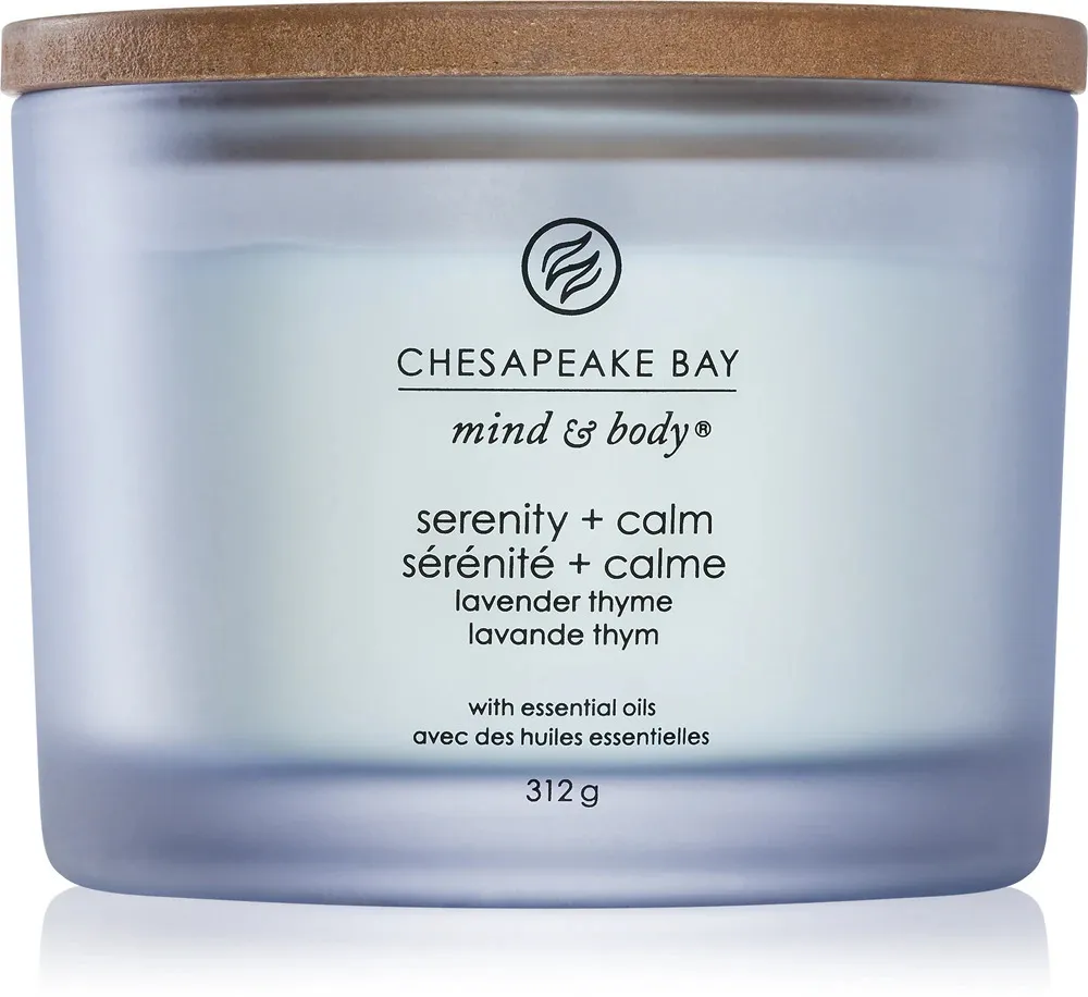 Bougie parfumée Chesapeake Bay Serenity + Calm avec 3 mèches 312 g