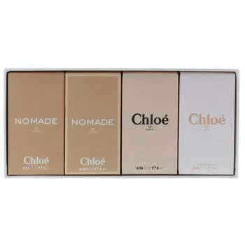 Les Parfums coffret cadeau Eau de Toilette Chloé 5 ml + Eau de Toilette Nomade 5 ml + Chloé 5 ml + Eau de Parfum Nomade pour femme