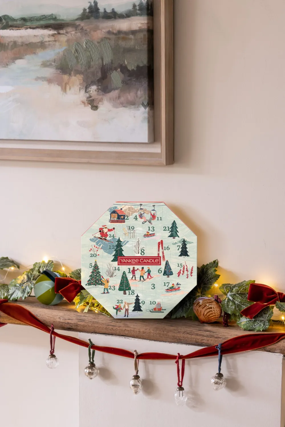 Calendrier de l’Avent en couronne de Noël