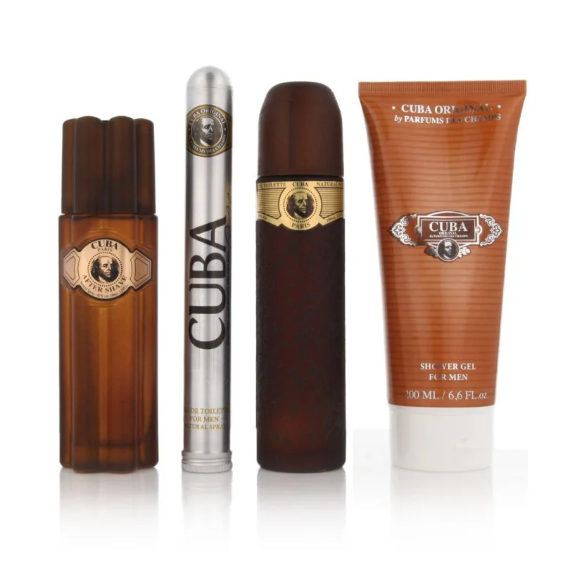Cuba Gold Eau de Toilette 100 ml + Eau de Toilette 35 ml + Après-rasage 100 ml + Gel douche pour homme