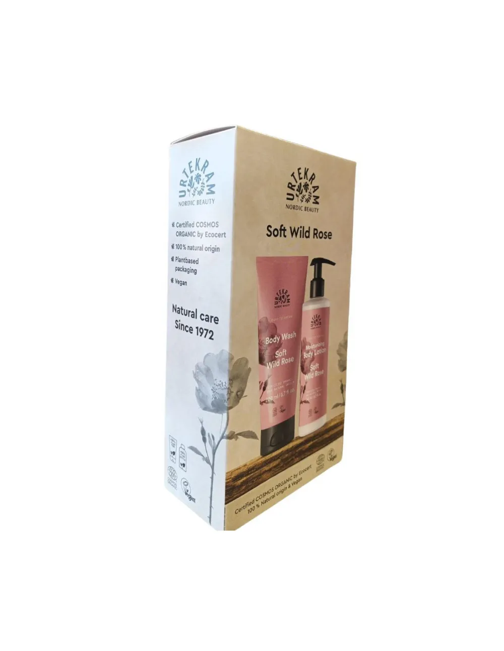 Urtekram Set cadeau gel douche et lotion pour le corps rose sauvage