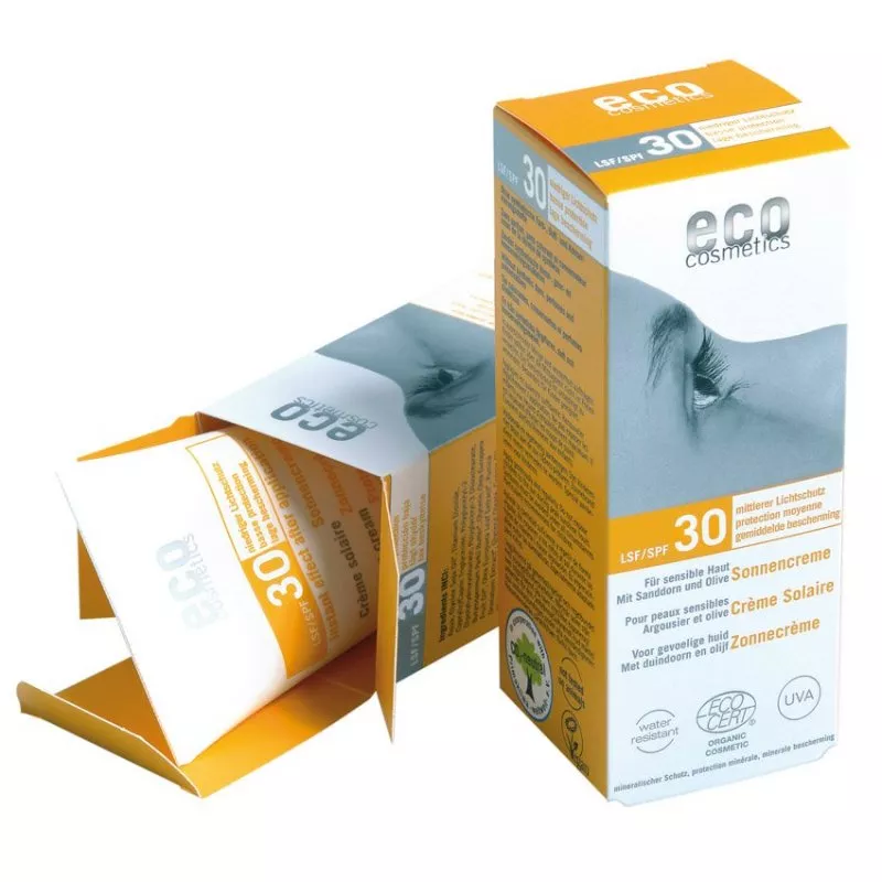 Eco Cosmetics Ecran solaire SPF 30 BIO (75 ml) - 100% naturel, avec filtres minéraux