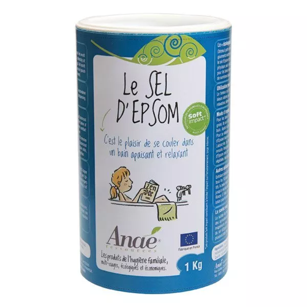 Ecodis Anaé by Epsom salt (1 kg) - pour le bain, le gommage et le jardin