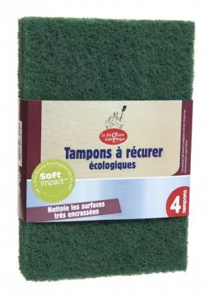 Ecodis La Droguerie Ecologique by Roughen éponges pour les surfaces sales (4 pcs)