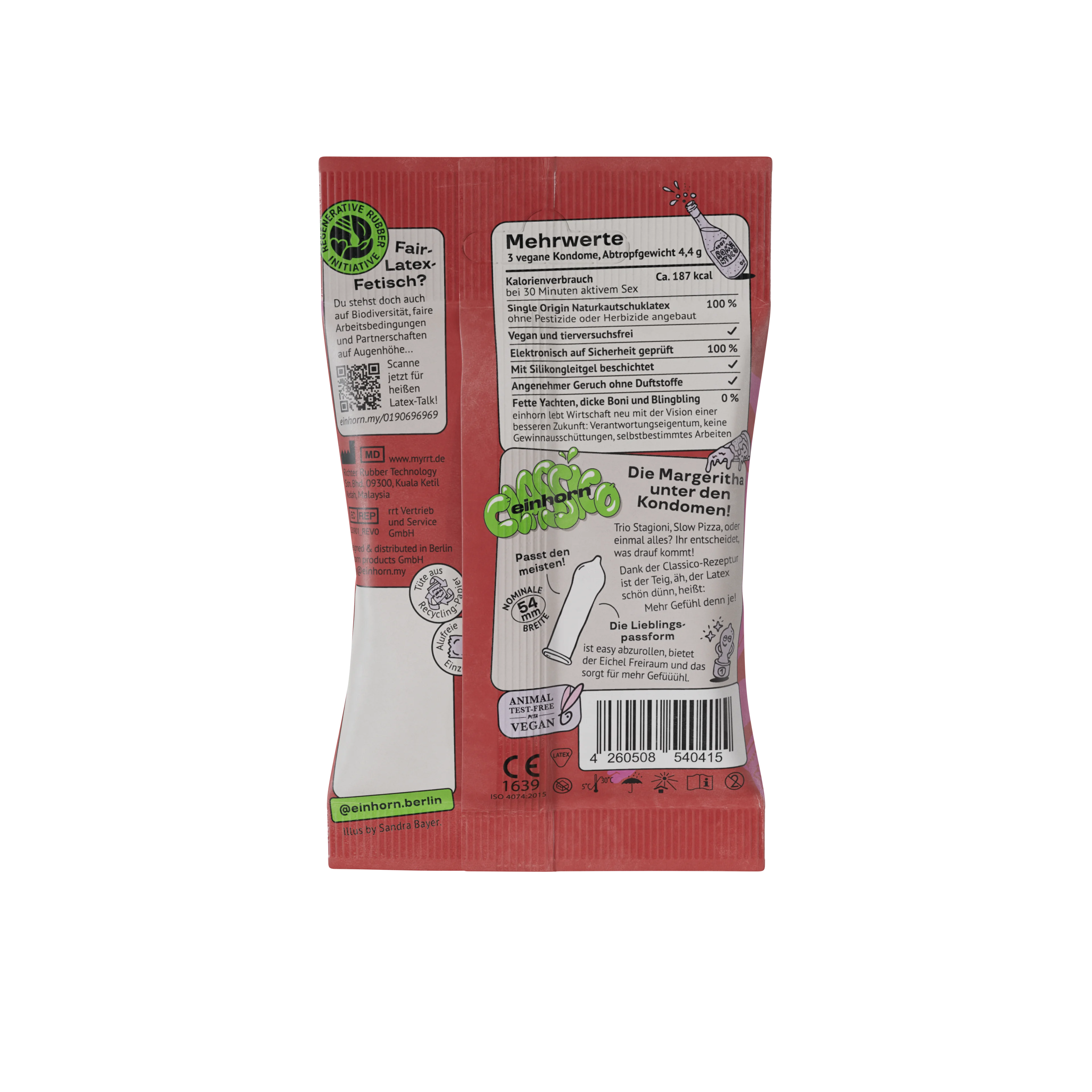 Einhorn Préservatifs Classic 3 unités - végans, non parfumés