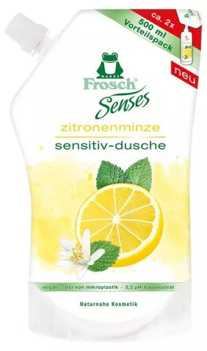Frosch EKO Senses Gel douche Citron menthe - cartouche de remplacement 500ml