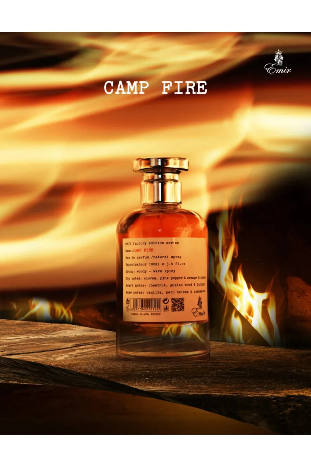 Factory Edition Camp Fire eau de parfum unisexe 100 ml